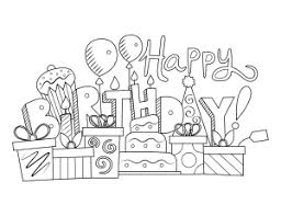 Cute animal themes, birthday hats, balloons, cards, and cakes. Free Printable Birthday Coloring Pages