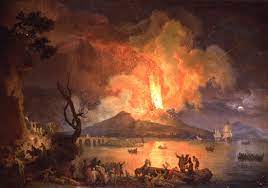 Eruption Of Mount Vesuvius With The Ponte Della Maddalena In The Distance Seeing Nature