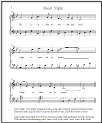 Download and print top quality silent night sheet music for piano, voice or other instruments by franz gruber with mp3 music accompaniment tracks. Silent Night Sheet Music Piano Arrangements For Elementary Students