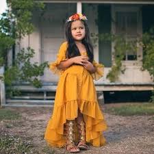 Peyton Yellow Ruffle Dress Yellow Boho Dress Boho Dress Fall Flower Girl Dresses Boho