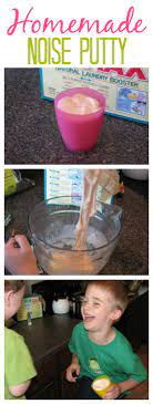 A Fun And Noisy Combination Of Science And Fun This Homemade Noise Putty Is Easy To Make And Kids Love It A Gre Homemade Putty Homemade Slime Crafts For Kids
