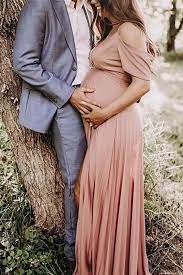 Maternity Cold Shoulder Floor Length Dress Maternity Picture Outfits Maternity Dresses Photography Maternity Photo Outfits