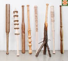 30 Carved Wood Baseball Bats By Vincent Kohler In Turnaround Baseball Bat Carving Bat