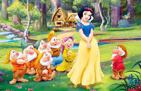 Y pronto se hicieron amigos. Cuento Infantil Blancanieves Y Los Siete Enanitos Etapa Infantil