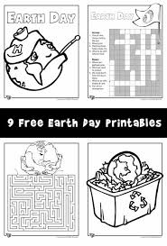 A bundle of 4 pages. Earth Day Coloring Pages Mazes Crossword Woo Jr Kids Activities