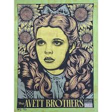 21 AVETT BROTHERS BONNER SPRINGS DOROTHY EMERALD CONCERT POSTER 10/1 #/24  SLATER