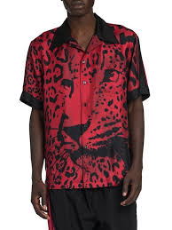 Shop Dolce Gabbana Lion Print Bowling Shirt Saks Fifth Avenue