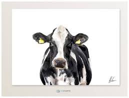 Dairy Cow Art Print Cow Painting Cattle Art Holstein Etsy Cow Art Print Farm Animal Paintings Dairy Cow Art