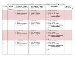 Academic Progress Daily Tracking Chart For Students And Teachers