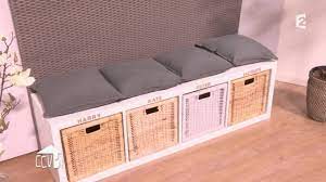 Banc en palette diy apprenez comment faire un banc en palette. Diy Une Banquette Multifonction Pour Mon Entree Youtube