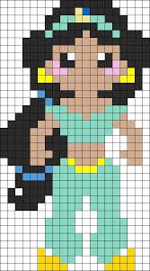 Jasmine Perler Bead Pattern Bead Sprites Characters Fuse Bead Patterns Perler Bead Disney Perler Bead Art Perler Beads