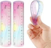 15cm Ruler 4 Pack Bendable 6-Inch Rulers - Flexible Soft PVC Rulers For  School, Office & Crafts In Colorful Gradient Designs Bendable Ruler