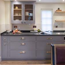 Browse our kitchen worktops range and choose from a variety of traditional and modern styles and colours. A Bespoke In Frame Kitchen With Grey Cabinetry Chrome Cup Handles And African Honed Black Granite Grey Painted Kitchen Grey Kitchen Cupboards Kitchen Redesign