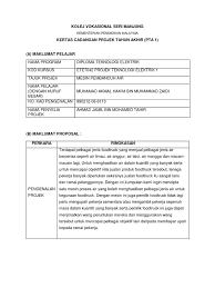  bagi projek tahun akhir, hal ini dapat dielakan antara lain dengan melakukan ujikaji. Projek Akhir
