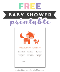 free printable baby shower cute woodland fox forest baby