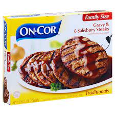 Serve salisbury steak patties over mashed potatoes. On Cor Traditionals Gravy And Salisbury Steaks Family Size Shop Beef Veal At H E B