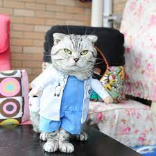 pet halloween doctor costume dog jeans clothes cat funny apperal pet halloween costumes pet costumes for dogs pet costumes