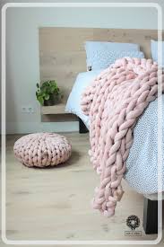 Wolletjebol Old Pink Chunky Cotton Knit Made Of Cotton Yarn Looks Like Merino Wool Plaid Knitted I Light Pink Throw Blanket Pink Throw Blanket Blanket Light