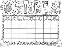 Classic october planner in landscape orientation (horizontal) with ample writing space for notes and events under each day. Calendar Months Coloring Calendar Coloring Pages For Kids Coloring Pages