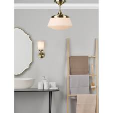 Petal chandelier inspired by petals symbolizing beauty and elegance, combining form and function, fun and elegance double cascade pendant lamp materials: Dar Lighting Caden Classic Bathroom Semi Flush Ceiling Light In Antique Brass Finish Ip44 Cad0175 Lighting From The Home Lighting Centre Uk