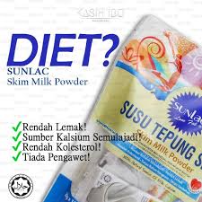Ia dijual dalam bentuk susu sedia minum atau. Sunlac Susu Tepung Skim Skimmed Milk Pewder 20g X15 Sachets Eat Clean Diet Cholestrol Free Shopee Malaysia