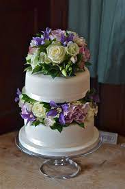 Sue S Wedding Flowers The Shoe Exton With Images Green Wedding Cake Golden Wedding Cake Purple Wedding Cakes