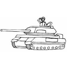 Includes tank pictures to colour as well as helicopters, planes, an army jeep and soldiers! Soldier In Tank Saluting Coloring Page