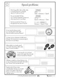 4th Grade Math Worksheets Calculating Speed Greatkids 4th Grade Math Worksheets Math Word Problems Calculating Speed