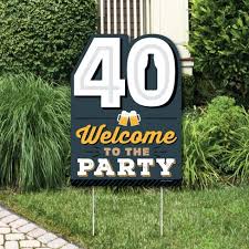 Maybe you would like to learn more about one of these? Big Dot Of Happiness Cheers And Beers To 40 Years Party Decorations 40th Birthday Party Welcome Yard Sign Target