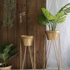 现代简约铁艺花架单个花盆架子客厅室内金色落地绿萝植物店铺装饰 淘宝网 furniture decor decor furniture