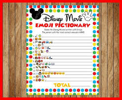 Maybe you would like to learn more about one of these? Disney Movie Emoji Pictionary Baby Shower Game Mickey Themed Answers Included Instant Birthday Party Games For Kids Disney Party Games Birthday Party Games