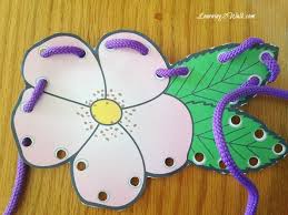 Fine motor, fine motor skills, lacing cards. Free Spring Fine Motor Lacing Cards Learning 2 Walk
