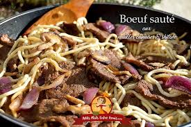 Boeuf Saute Aux Nouilles Chinoises Et Shitake Nouilles Chinoises Saute De Boeuf Recette Asiatique