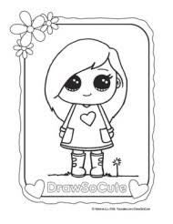It is suitable for all ages: Draw So Cute Girl 1 Coloring Page Draw So Cute