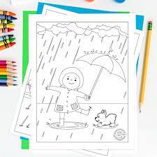 Kids and spring rain coloring page for kids seasons coloring. Cutest Rainy Day Coloring Pages For Kids Kids Activities Blog