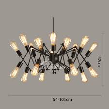 Industrial Wrought Iron Chandelier 16 18 20 Light Modern Spider Sale