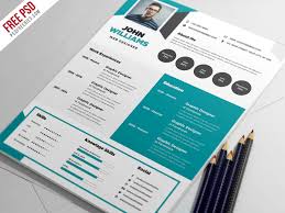 Free Creative Resume Template Psd Psdfreebies Com
