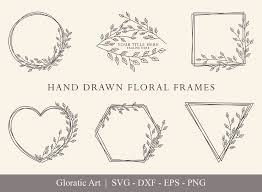 Download Floral Frame Svg Cut Files Flower Wreath Bundle Ff003 Etc Craft Marketplace