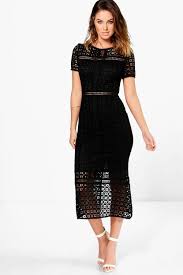 Boutique Crochet Midi Dress Boohoo With Images Crochet Midi Dress Women Dress Online Dresses