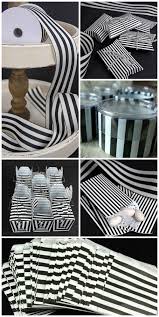 Black And White Striped Ribbon Pin On 21st