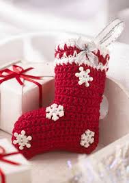 This is a pdf crochet pattern to make a crochet mini stocking not the actual finished item. Mini Christmas Stocking To Crochet