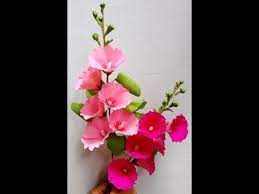 Paper Flower Hollyhock Mallows Paper Flowers Craft Paper Roses Paper Flowers