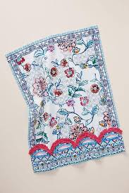Could be used as background wallpapers etc. Jade Blue Floral Scalloped Dish Towel