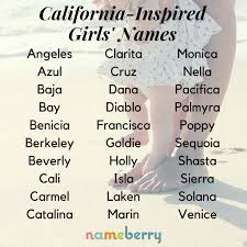 California Inspired Baby Girl Names Baby Names Baby Girl Names Baby Name List