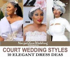 You can wear a low cut bodysuit or bra that offers plenty of support to keep everything in place. 10 Elegantly Chic Court Wedding Dress Ideas For Brides Naijaglamwedding