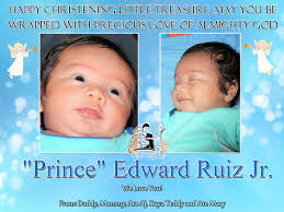 Prince Edward Ruiz Christening Boy
