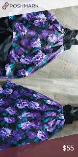 Floral patterns look beautiful and are available in various styles, textures, and colours. Long Black And Purple Floral Dress Purple Floral Dress Purple Floral Floral Dresses Long