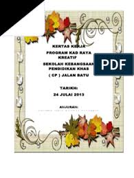 Dalam tayangan tersebut, terdapat tiga pertanyaan. Kertas Kerja Program Kad Raya Kreatif Sekolah Kebangsaan Pendidikan Khas