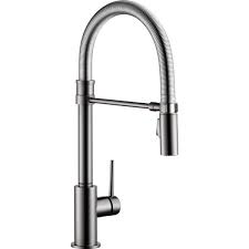 Shop for delta faucet at ferguson. Delta Trinsic Kitchen Faucet 18 75 In 1 Handle Black Stainless 9659 Ks Dst Rona