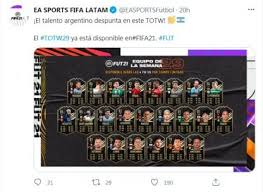 Submitted 10 hours ago by xavi_ryan97. Totw 29 De Fut En Fifa 21 Cuatro Argentinos En El Equipo De La Semana Tyc Sports